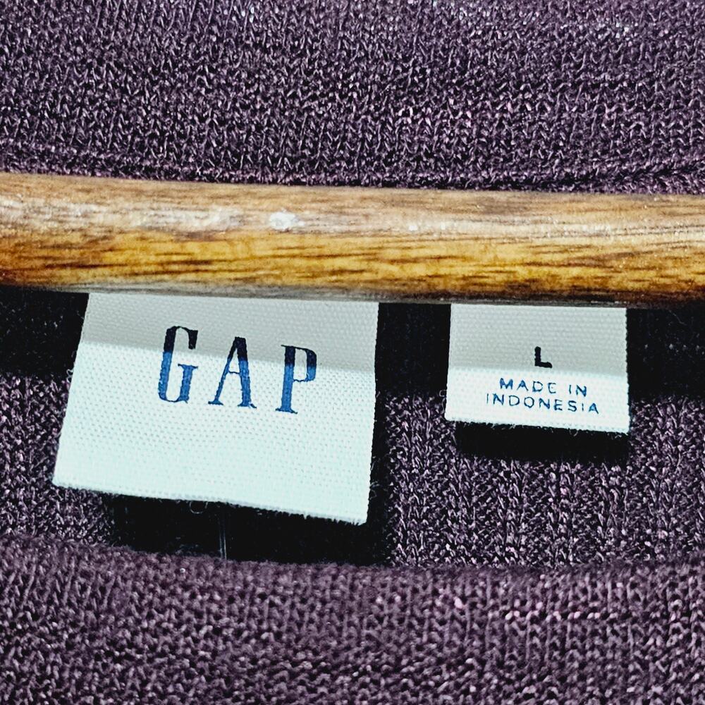 Gap Top Women's Size L Tie-Sleeve Vampire Red Comfy Casual Minimalist Boho NWT - Picture 4 of 8